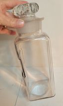 Antique/VTG Glass Apothecary Jar with Lid/Stopper Space for Label image 3