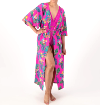 Belle Beach by Kim Gravel Tie Front Cover-Up - Raspberry Tropic, Petite M / L - £23.34 GBP