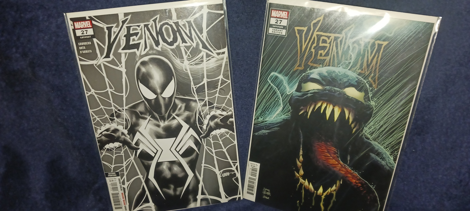 2) 2020-21 VENOM #27 TRADE DRESS VARIANTS COLLECTORS GRADE/ COMBINED S&amp;H  - $19.99