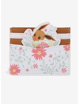 LOUNGEFLY, Pokemon Eevee Spring Flowers Floral Credit Cardholder NEW! - $29.99