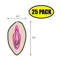 25 PACK 4.5&quot; x 2.5&quot; VAGINA CLIPART PUSSY Sticker Decal Humor Funny Gift ... - $18.41
