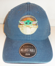 Nwt Grogu / Baby Yoda Distressed Blue Novelty Baseball Hat -- Adjustable - £18.64 GBP