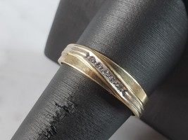 Mens Vintage Estate 10k Yellow Gold Diamond Ring 2.9g #E6264 - £178.60 GBP