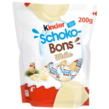 Ferrero Kinder SCHOKO BONS White chocolate hazelnut cream 200g FREE SHIP - £11.35 GBP