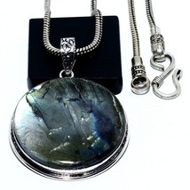 Labradorite Natural Gemstone 925 Solid Silver Handmade Pendant Gift Jewelry - £4.74 GBP