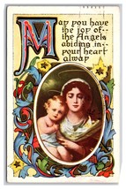 Christmas Nativity Scene Art Deco Whitney Made Embossed Gilt DB Postcard H29 - £3.11 GBP