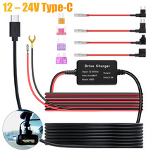 Universal Type C Dash Cam Hardwire Kit Hard Wire Cable Fuse 12-24V to 5V Car DVR - £18.82 GBP