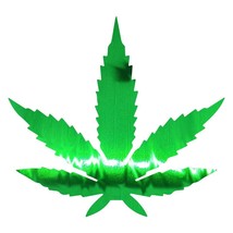 Die Cut Shape - MARIJUANA LEAF 2.5&quot; &amp; 5.0&quot; size in 12 Metallic Colors #6039 - $6.99