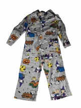 Peanuts unisex Sz 4T fleece pajamas 2 pc set Halloween Charlie Brown Kids Baby - £8.80 GBP