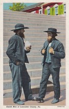 Amish Men Lancaster County Pennsylvania PA 1947 to Bridgton Maine Postcard A13 - £2.35 GBP