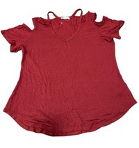 Ultra Flirt Womens V Neck Top Size X-Large Color Copper - £22.76 GBP