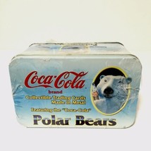 1996 Coca-Cola Polar Bears Series 1 &quot;Always Cool&quot; Tin &amp; 5 Metal Trading Cards - £5.25 GBP