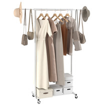 VEVOR Heavy Duty Clothing Rack Rolling Collapsible Clothes Garment Stand... - $46.99