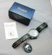 Stauer Centurion II Men&#39;s Hybrid Wrist Watch 27683 Stainless Antiqued Brass NIB - £55.94 GBP