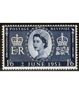 ZAYIX Great Britain 316 MH 1s6p Queen Elizabeth Coronation 111922-Chaiet... - $4.95