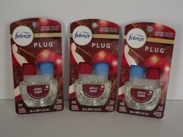 3 Packs Febreze Plug Apple Cider Scented Oil Refill Limited Edition New (R) - £31.15 GBP