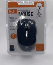 itek Wireless Computer Mouse 2.4 GHz 1000-1600 dpi, Universal Nano Recei... - $12.86