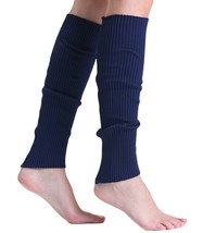 Navy Blue Leg Warmers for Women 80s Party Dance Yoga 1 Pair - £7.75 GBP