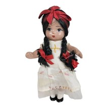 Composition Mexican Ethnic Doll 8&quot; Circa 1930 Yuca Mexico  - £38.76 GBP