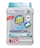 all Powercore Pacs Laundry Detergent Plus Removes Tough Odors, Tub, 50 C... - £42.69 GBP