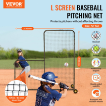 7x7 ft L Screen Baseball Softball Safety Screen, Portable w/ Wheels &amp; Carry Bag - $142.79