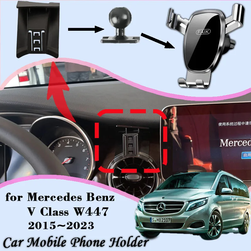 Car Mobile Phone Holder For Mercedes Benz V Class V250 W447 2015~2023 360 Degree - £14.73 GBP+