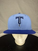 New Era Tulsa Drillers Baseball Hat Cap Fitted Size 7 3/8 Blue MiLB - $461.09 MXN