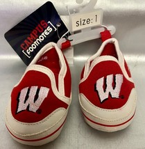 Campus Footnotes UW WISCONSIN BADGERS Baby Canvas Shoes ~ Size 1 ~  NEW ... - £8.43 GBP