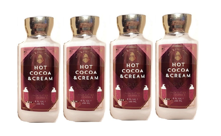Primary image for Bath & Body Works Hot Cocoa &  Cream Shea & Vitamin E Shower Lotion - 4 Pack