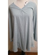 Orvis Ladies&#39; Classic Collection 3/4 Sleeve Tee Shirt Size Large Blue Ne... - $275.50 MXN
