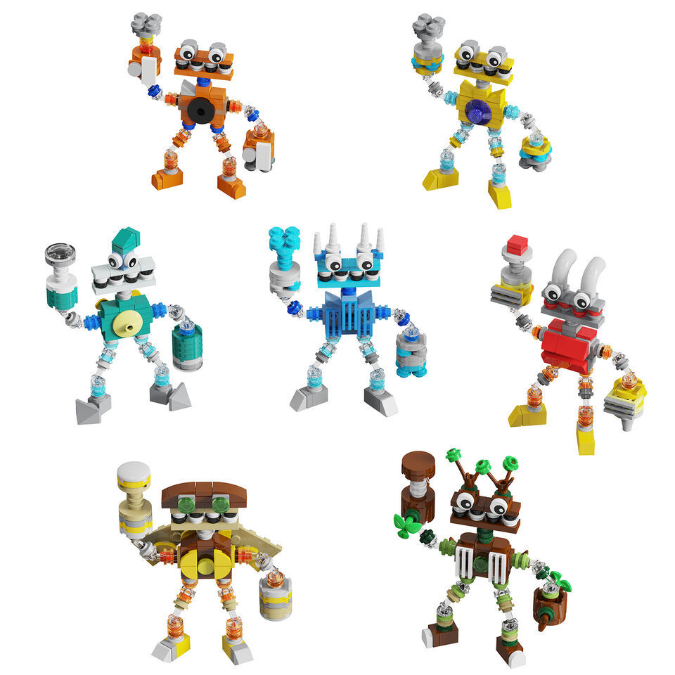 Wubbox Monsters Building Blocks Set 7 DIY Action Figures Model Bricks To... - $24.74