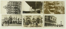 Vintage Photo Postcards RPPC Italy Venice Basilica Clocktower Feeding Birds - £14.21 GBP