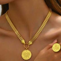 4 Piece 18K Gold-Plated Coin Jewelry Set - $16.64