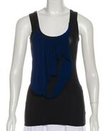 Helmut Lang Vintage Archival Black Draped Front Tank Top Black &amp; Blue 40 S - €107,34 EUR