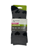Alpine Design Damen Lifestyle Crew Socken - 2-Pack Grau/Lila - £7.86 GBP