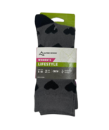 Alpine Design Damen Lifestyle Crew Socken - 2-Pack Grau/Lila - £7.38 GBP