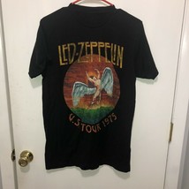 Led Zeppelin US Tour 1975 Reproduction T Shirt Rock Graphic Tee SZ Small - £10.22 GBP