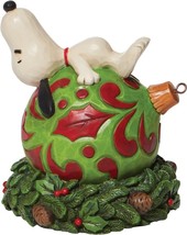 Jim Shore Snoopy Laying on a Christmas Ornament, Multicolor, 5.125&quot; NIB NEW - $49.00