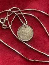 British silver coin pendant necklace  - $42.00