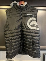 Ecko Unltd Men&#39;s Black Hoodie Puffer Vest Full Zip Size Medium NEW - $48.28