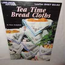 Tea Time Bread Cloths Cross Stitch Leaflet 2467 Patterns 1993 Flowers - $9.99