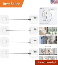 Easy Install Refrigerator Lock Set - Combination Safety Locks in White (... - $980.80 MXN
