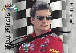 Autographed Jeff Gordon 1997 Maxx Racing Flag Firsts (Charlotte First Nascar Win - £39.21 GBP