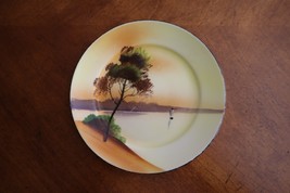READ* Vintage Noritake China Tree Sailboat Lake Plate Only Whipped Cream 6&quot; - $243.08 MXN