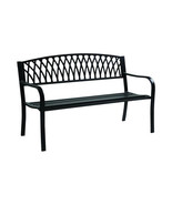 Living Accents Steel Grass Back Park Bench - 33.46 x 50 x 23.62 in. - $209.82