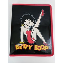 2003 Betty Boop 3-Ring Binder Notebook Zipper Black Red Yellow 10.75&quot; x 13.75&quot; - £15.21 GBP