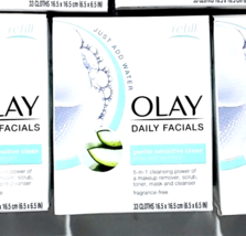 1 Packs Olay Daily Facials Gentle Sensitive Clean Makeup Remover 33 Cloths 5in1 - £17.58 GBP