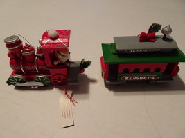 Ornament - Christmas - Kurt Adler&#39;s Hershey’s Chocolate - Elf on a Train - £7.86 GBP