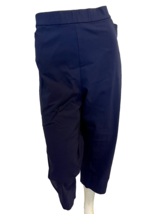 Susan Graver Navy Pull On Slimming Cropped Pants Size 22WP - £18.66 GBP