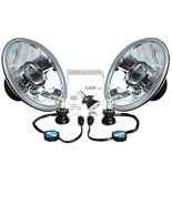 7&quot; LED Crystal Clear Projector Headlight 4000Lm 6k H4 Light Bulb Headlam... - $137.13 CAD